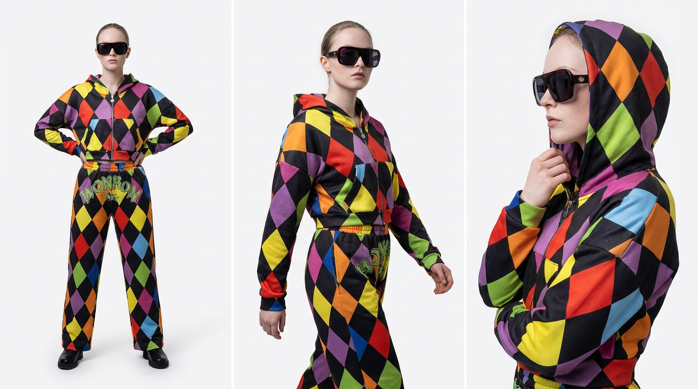 Harlequin Hoodie Set